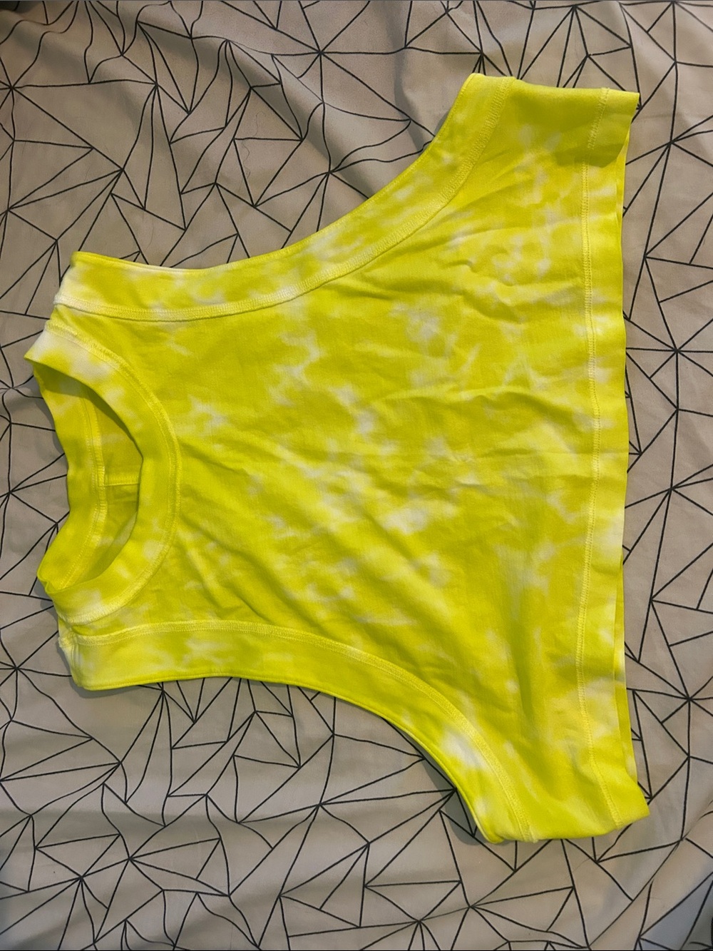 lululemon athletica Neon Yellow Tie-Dye Flowy Tank